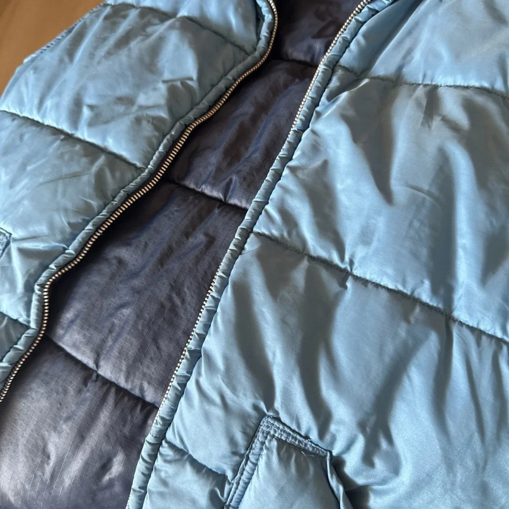 Vintage A & M Industries Puffer Vest Unisex  Made in USA Blue‎ Size L